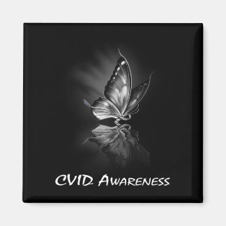 Butterfly Ribbon CVID Awareness Sweatshirt182 Magnet