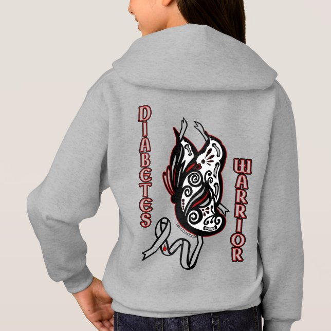 Butterfly/Ribbon ...Diabetes T Shirt (Baksida)
