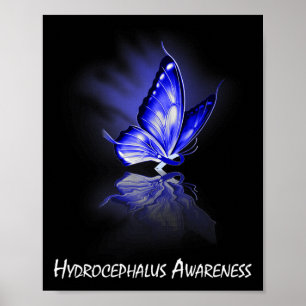 Butterfly Ribbon Hydrocephalus Awareness Poster