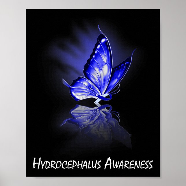 Butterfly Ribbon Hydrocephalus Awareness Poster (Framsidan)