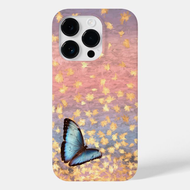 Butterfly Ro Guld Flakes Abstract Design (Baksida)