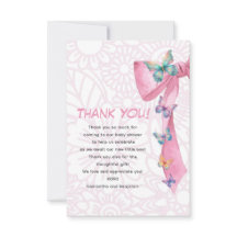 Butterfly rosa babydusch