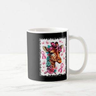 Butterfly Rosa Ribbon Blommigt Breast Cancer Aware Kaffemugg