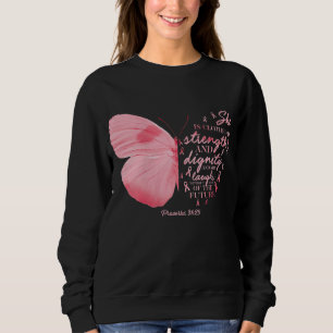 Butterfly Rosa Ribbon Breast Cancer Religiösa Wome T Shirt