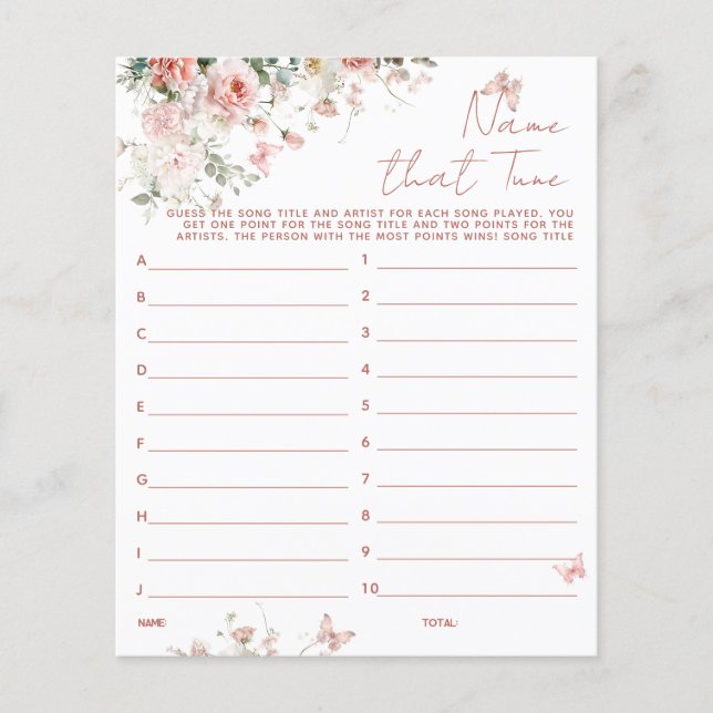 Butterfly Rosa What's on Your Mobil Baby Shower (Framsida)