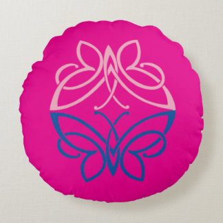 Butterfly Round Pillow Rund Kudde