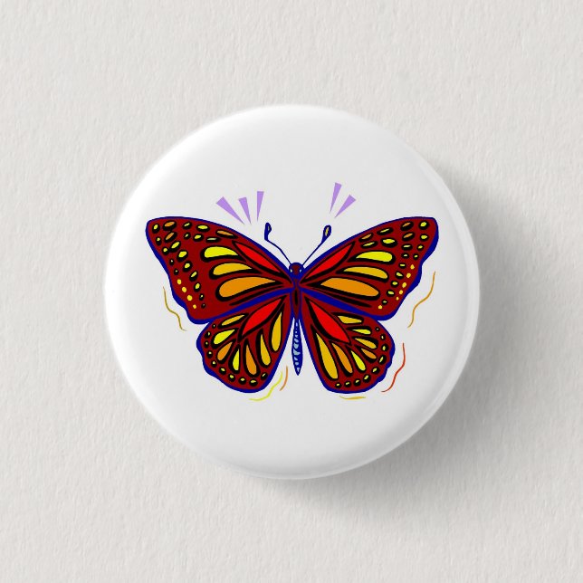 Butterfly - Rund knapp (Framsida)