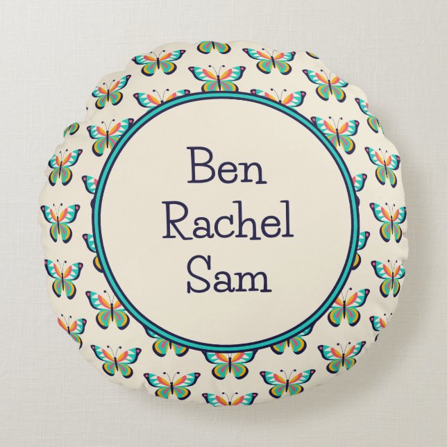 Butterfly Rund Kudde (Framsidan)