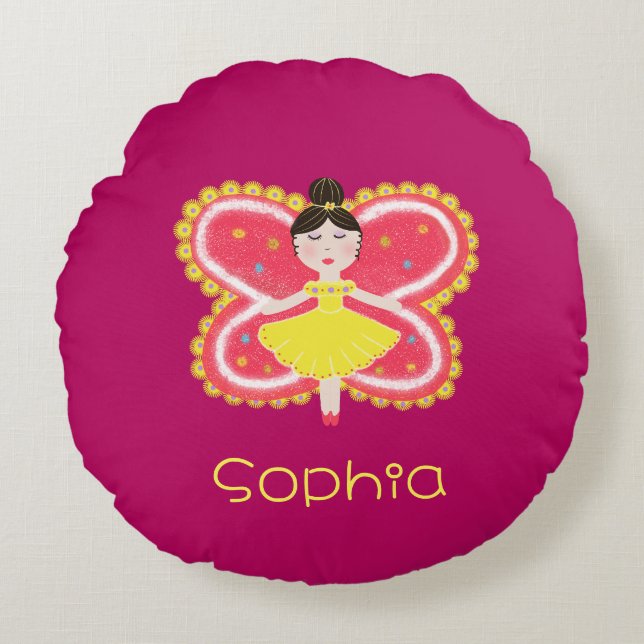 Butterfly Rund Kudde (Framsidan)