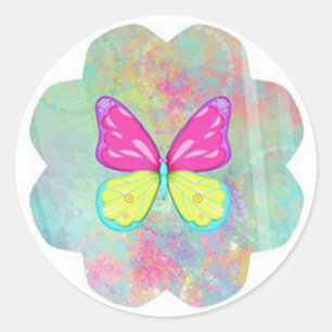 Butterfly Runt Klistermärke