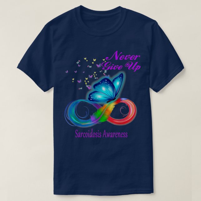 Butterfly Sarcoidosis Awareness  T Shirt (Design framsida)
