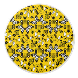 Butterfly Scandinavian folkart Knopp
