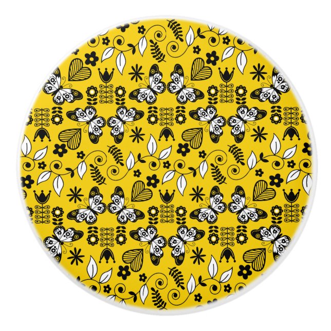 Butterfly Scandinavian folkart Knopp (Framsidan)