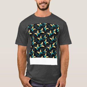 Butterfly Seamless Mönster Boho Cute Vår Insekt T Shirt