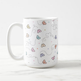 Butterfly Seamless Mönster Kaffemugg