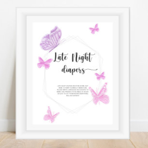 Butterfly \ Sent-night-blöjspel Poster