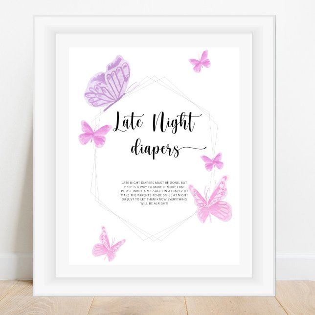 Butterfly \ Sent-night-blöjspel Poster (Skapare uppladdad)