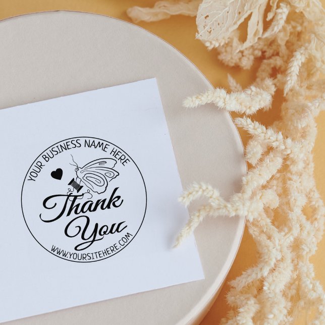 Butterfly Sewing Business Tack Stämpel (Skapare uppladdad)