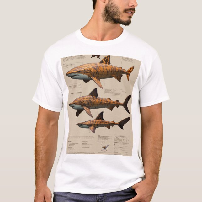 Butterfly Shark Character Lakan: High-Detail Conce T Shirt (Framsida)
