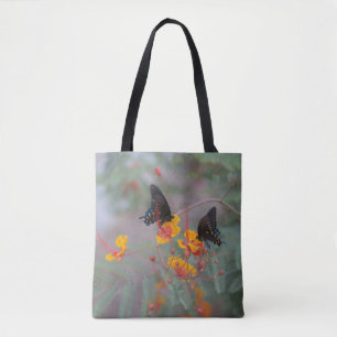 Butterfly Shopping bag - Two Butterfly's Garden Tygkasse