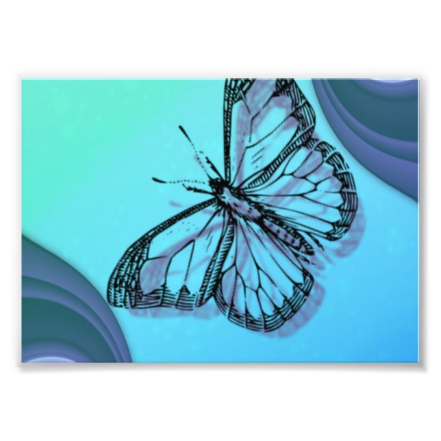 Butterfly Silhouette Fototryck (Framsidan)