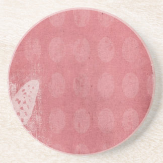 Butterfly Silhouette på Rosa Grunge Underlägg Sandsten