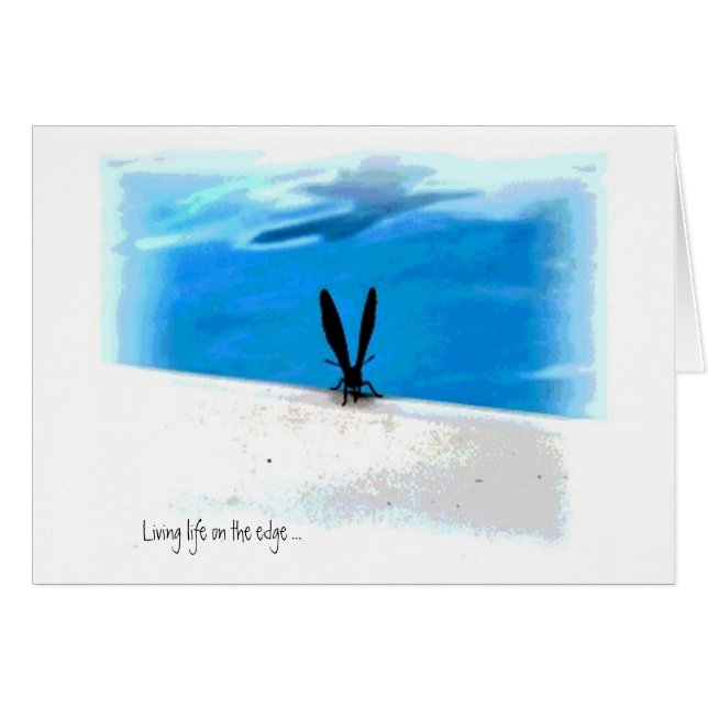 Butterfly Sillouette Graphics Hälsningskort (Framsidan Horizontal)