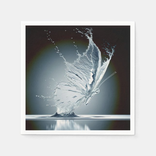 Butterfly Skapande Vatten Stänk Pappersservett (Framsidan)