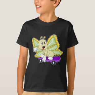 Butterfly Skater Skateboard T Shirt