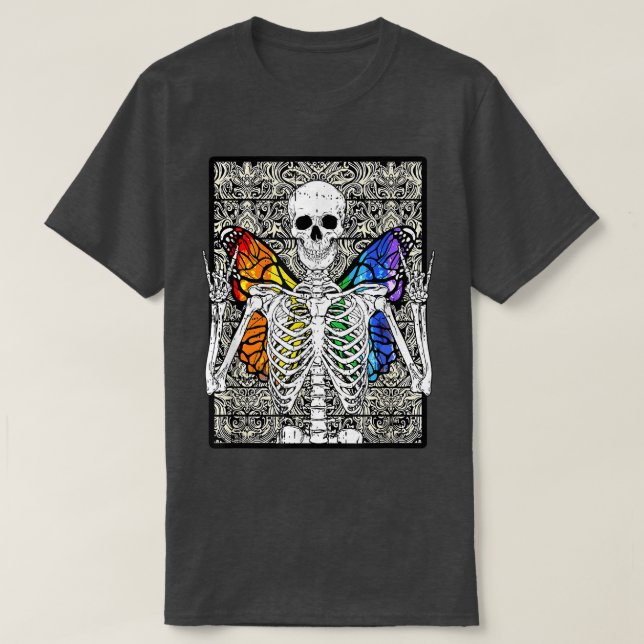 Butterfly Skeleton Fairycore Aesthetic  T Shirt (Design framsida)
