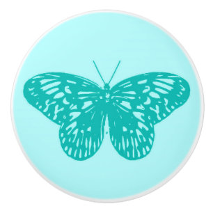 Butterfly sketch, aqua och turkos knopp