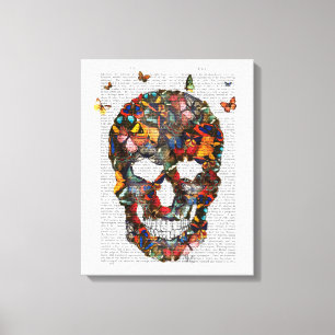 Butterfly Skull Canvastryck