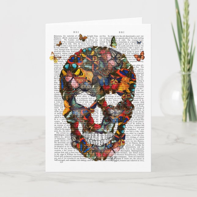 Butterfly Skull Kort (Framsida)