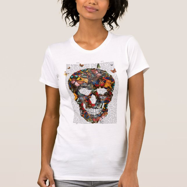 Butterfly Skull T Shirt (Framsida)