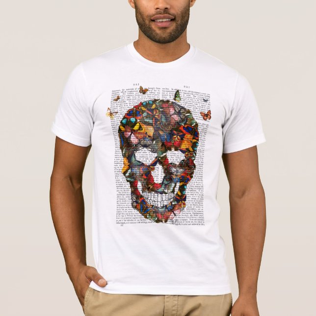 Butterfly Skull T Shirt (Framsida)