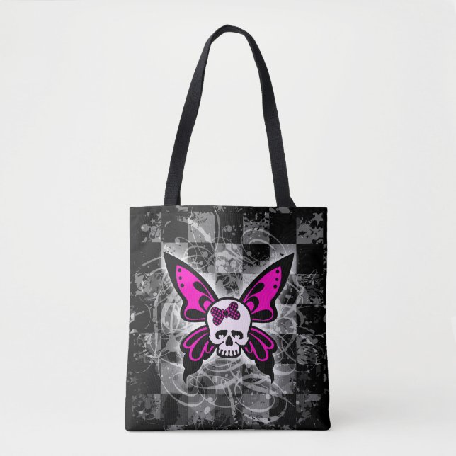 Butterfly Skull Tool Bag Tygkasse (Framsida)