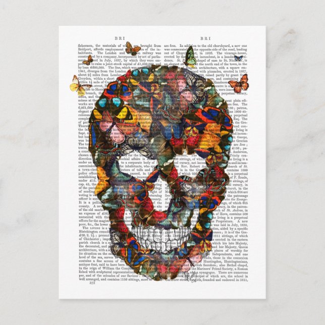 Butterfly Skull Vykort (Framsida)