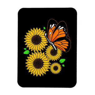 Butterfly Solros Garden Magnet