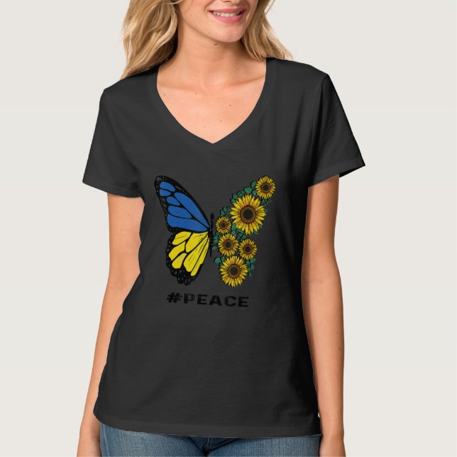 Butterfly Solros, # Peace T Shirt (Framsida)
