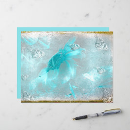 Butterfly Solros Teal Silver Vintage Antique