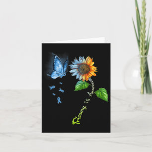 Butterfly Solros Trisomy 18 Awareness Kort