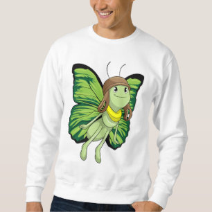 Butterfly som pilot med pilotthat lång ärmad tröja