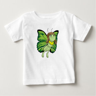 Butterfly som pilot med pilotthat t shirt
