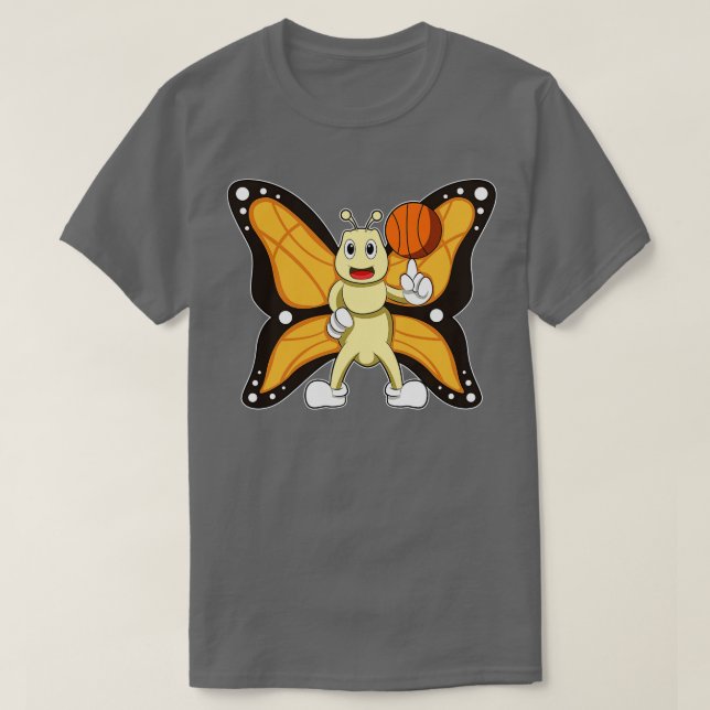 Butterfly som sport med basket t shirt (Design framsida)