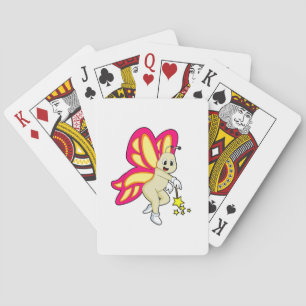 Butterfly som Wizard med Magic trollspö Casinokort