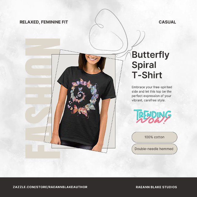 Butterfly Spiral T-Shirt (Skapare uppladdad)