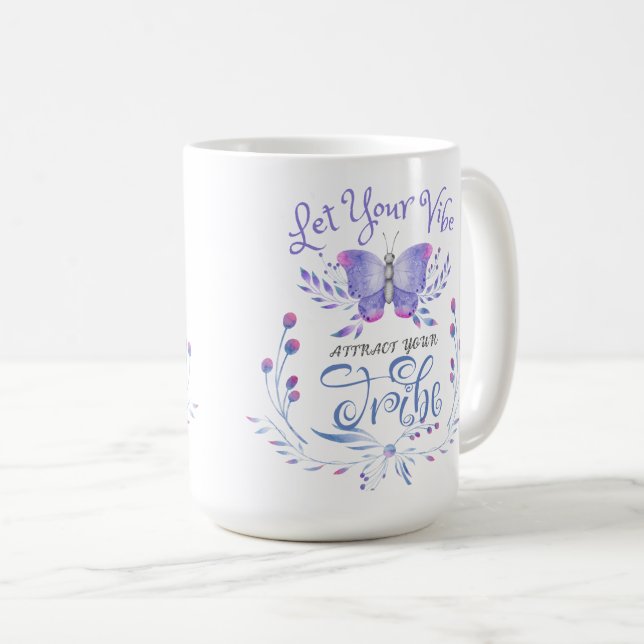 Butterfly Spirit Vibe stor Kaffemugg (Framsida höger)
