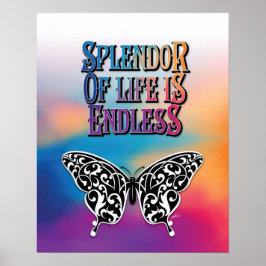 Butterfly Splendor of Life är en oändlig design Poster