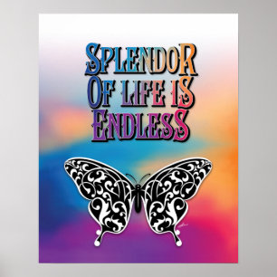 Butterfly Splendor of Life är en oändlig design Poster