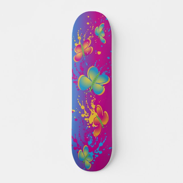 Butterfly Stänk Mini Skateboard Bräda 18,5 Cm (Framsida)